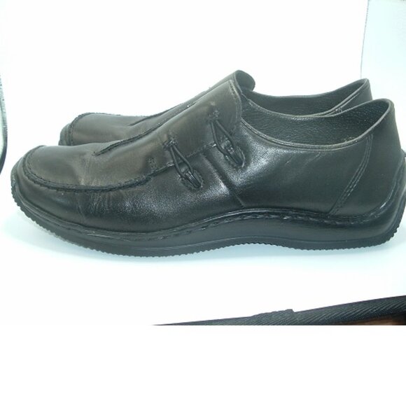 Rieker Antistress Black Leather Slip On Celia Loafers Womens EUR Sz 39 US Sz 8 - Picture 6 of 7